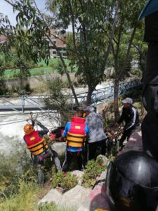 simulación en el río