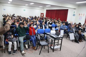 La familia de la FCSEC se hizo presente masivamente para disfrutar de la deliciosa chocolatada y para pasar gratos momentos