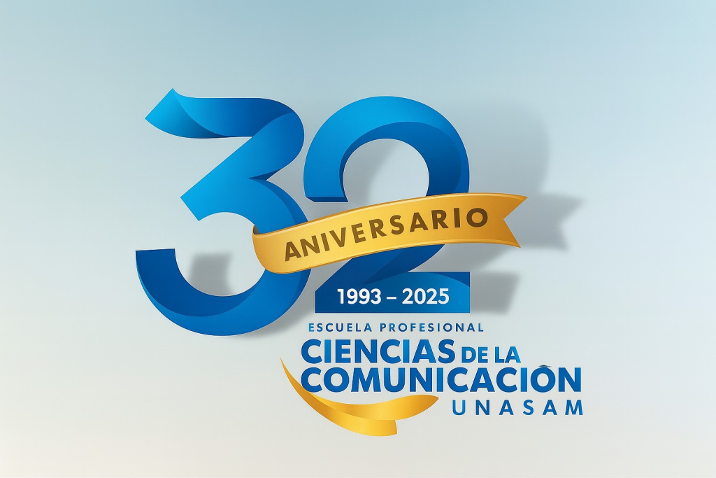 Logotipo oficial por el 32 aniversario de la Escuela de Ciencias de la Comunicación - ECCO